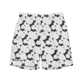 Abstract Black and White Circles Men's Swim Trunks