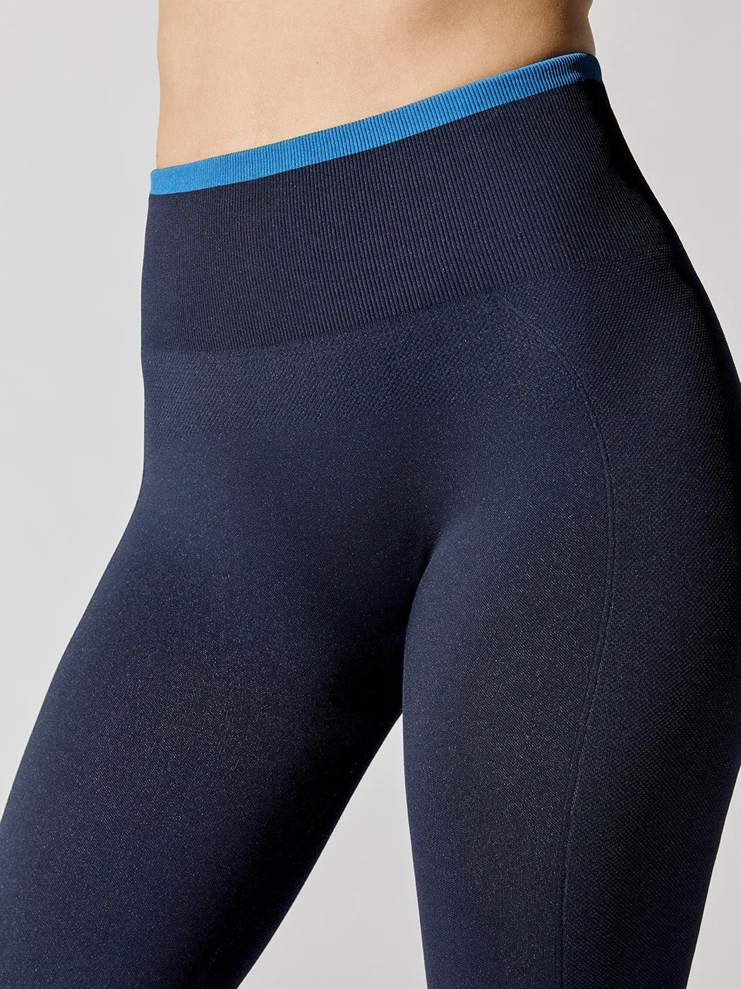 Athlete 7/8 Seamless Workout Leggings - Navy Blue