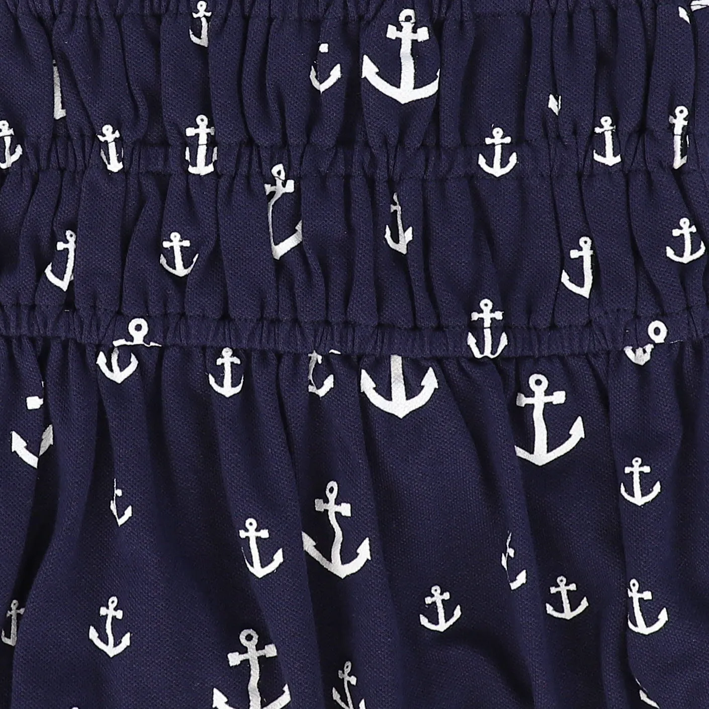 BAMBOO NAVY PRINTED ANCHOR ROMPER [FINAL SALE]