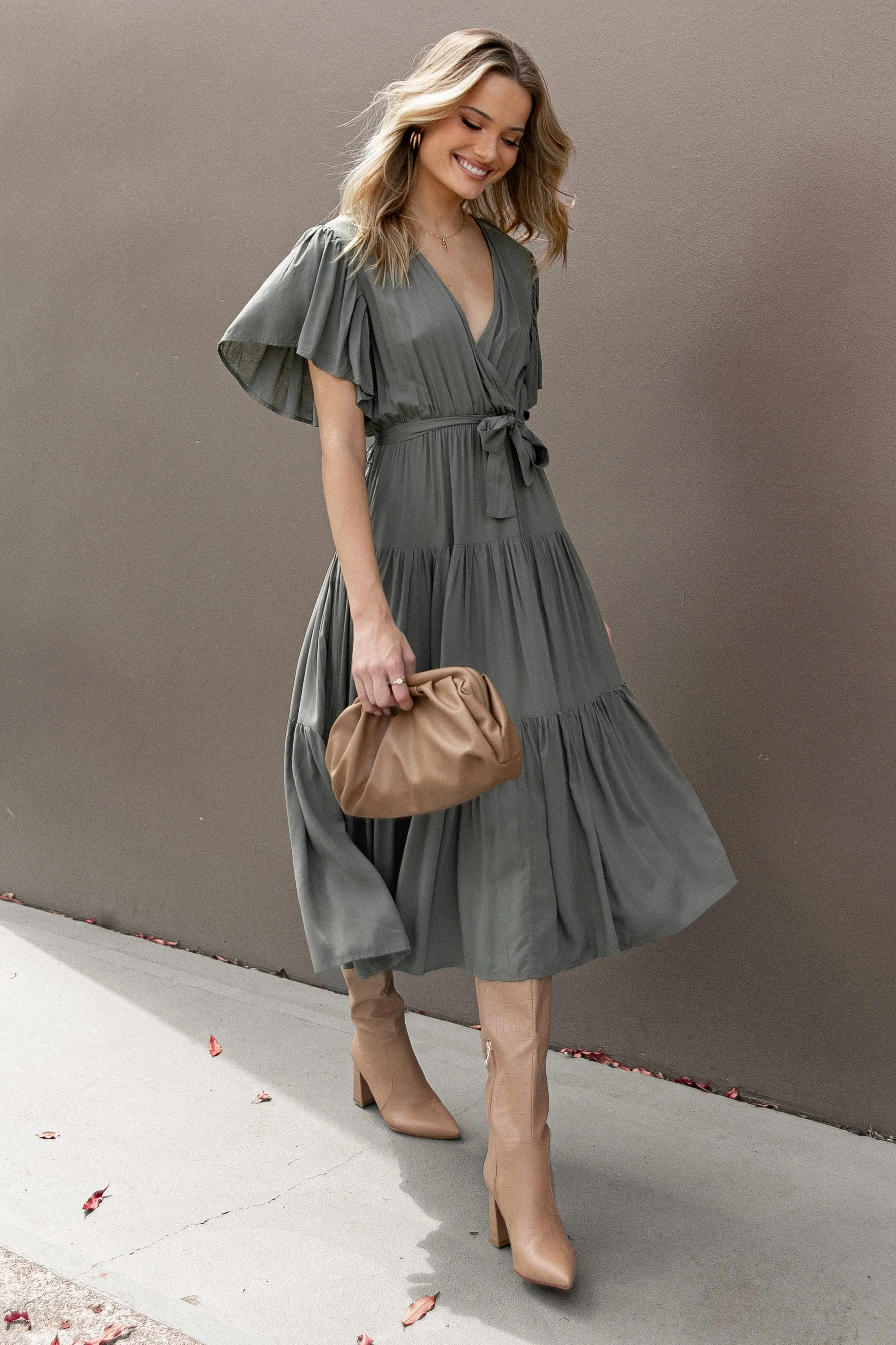 Barker Dress - Olive