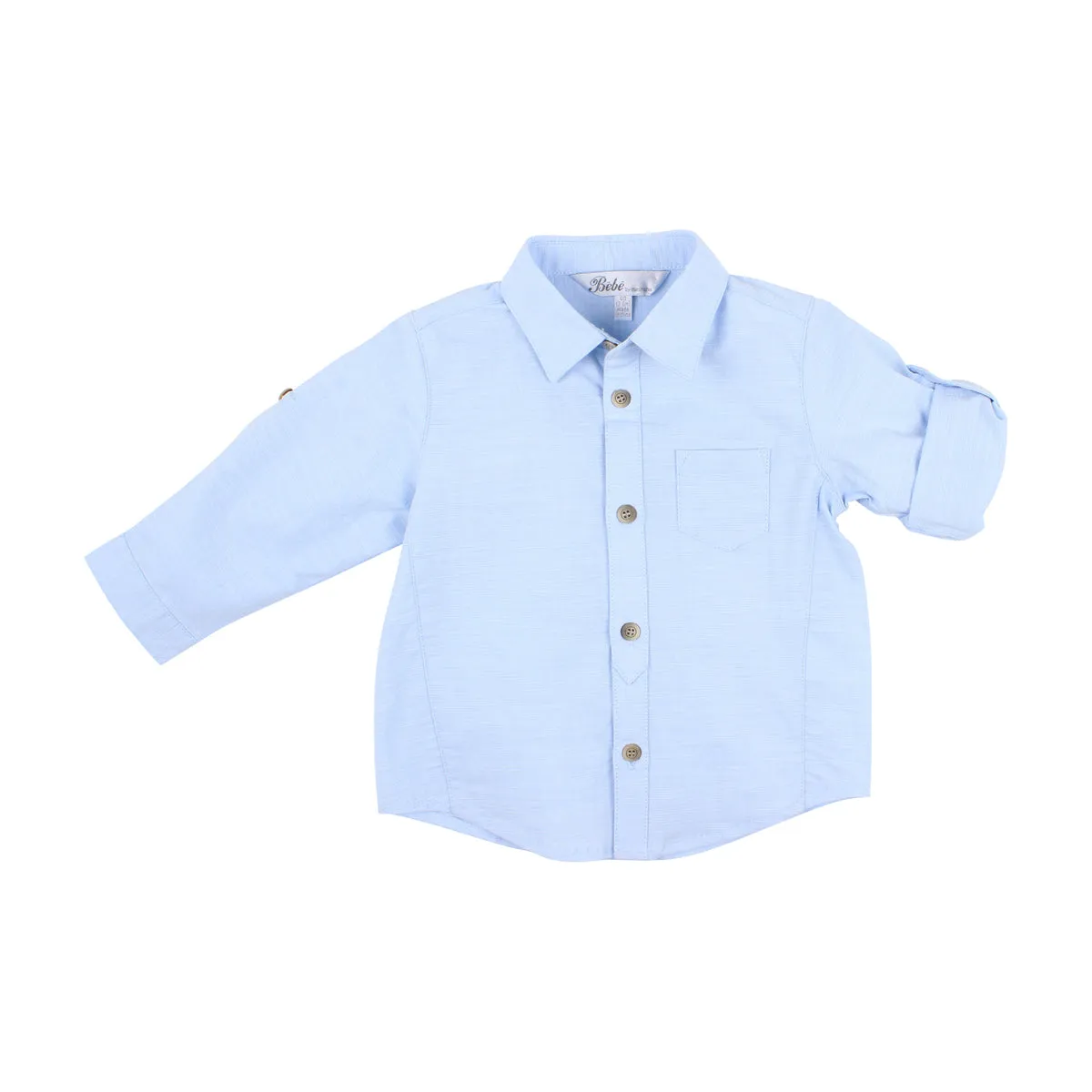 Bebe Louis L/S Textured Shirt in Pale Blue