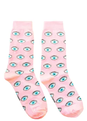 Blue Eyes Glitter Socks