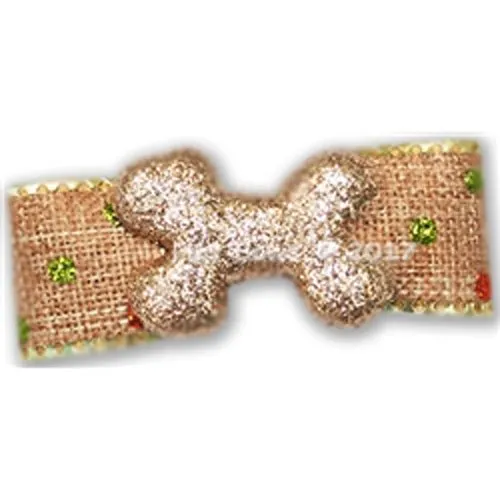 Burlap Bones Hair Bow