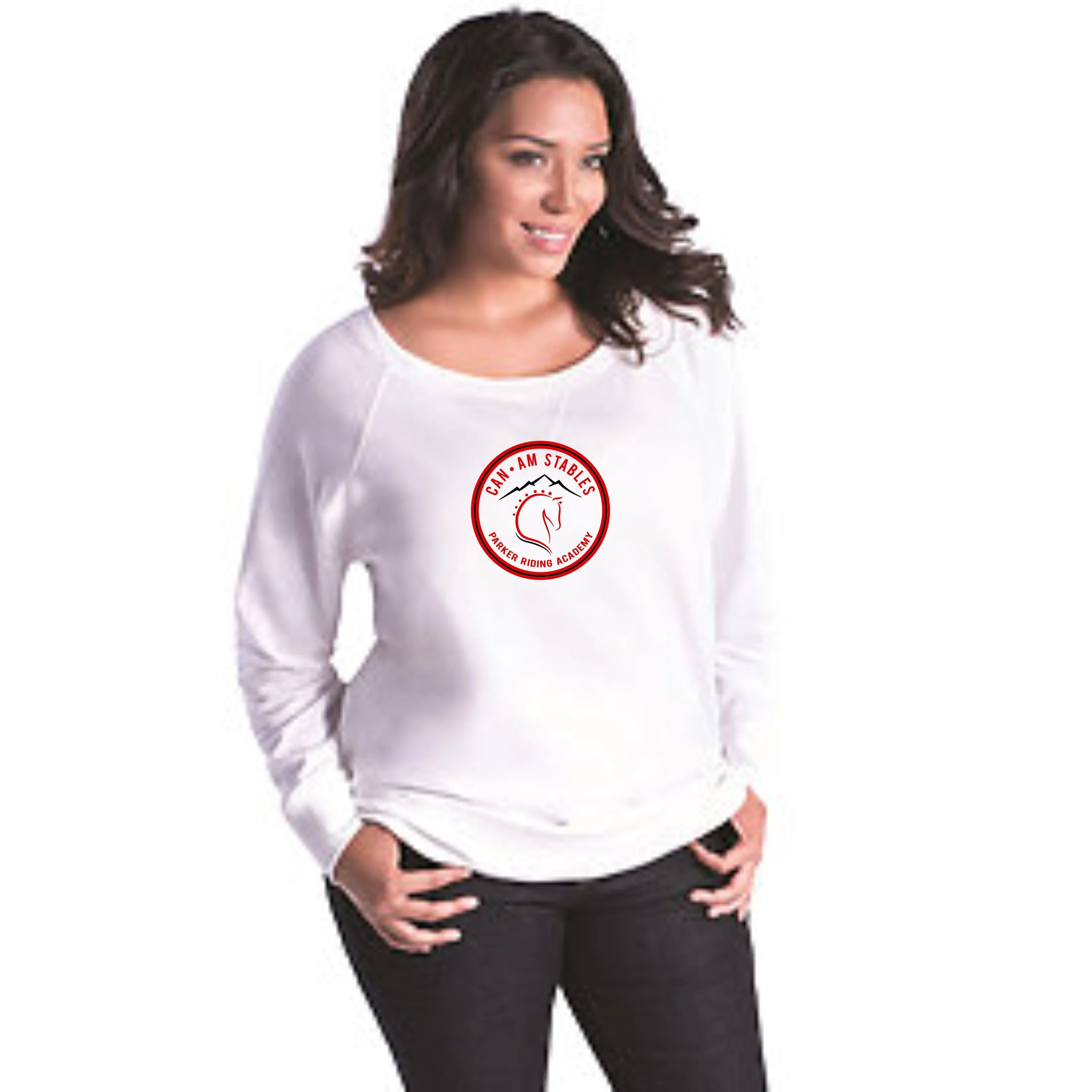 Can Am Stables Curvy Ladies Slouchy Pullover- Matte or Glitter