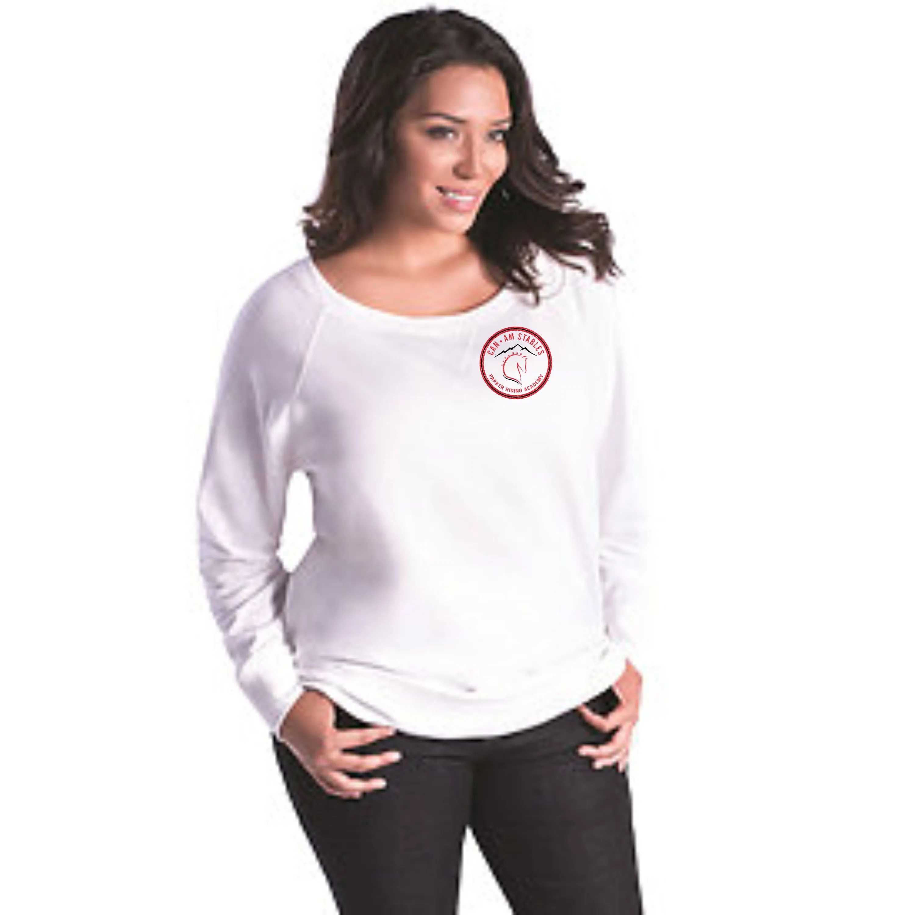 Can Am Stables Curvy Ladies Slouchy Pullover- Matte or Glitter