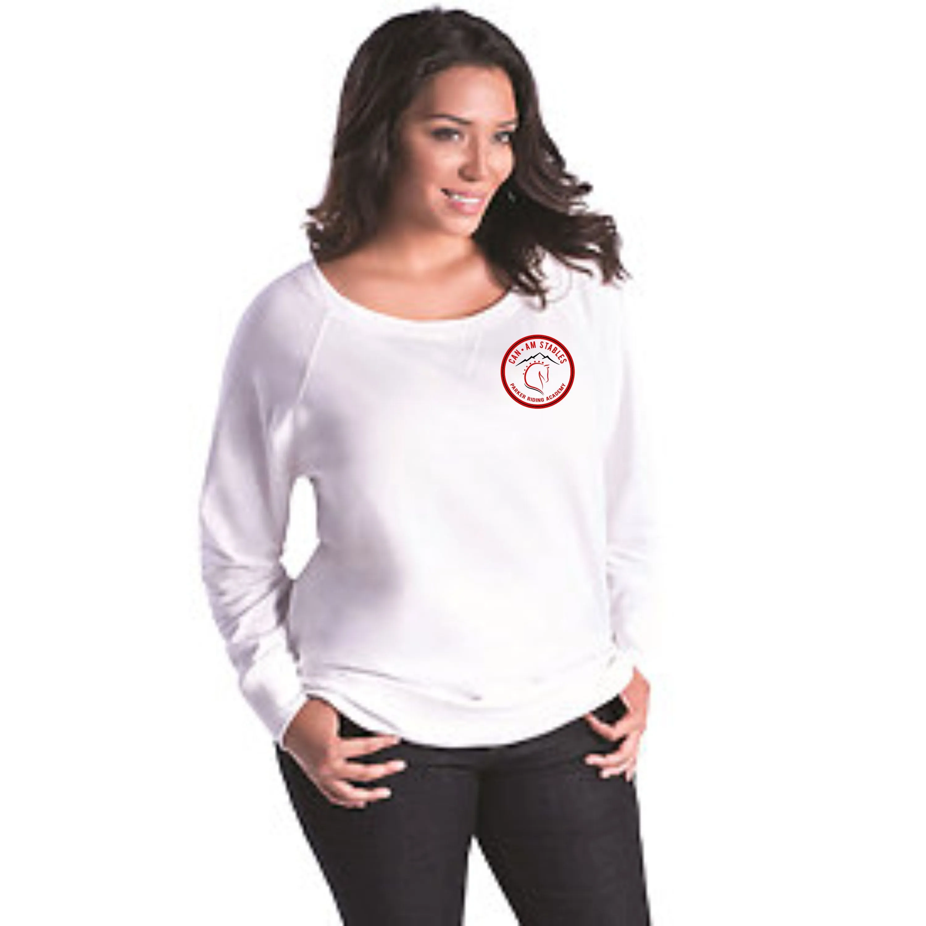 Can Am Stables Curvy Ladies Slouchy Pullover- Matte or Glitter