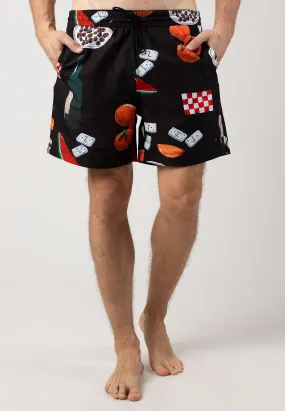 Carhartt WIP - Slater Swim Isis Maria Dinner Print/Black - Board Shorts