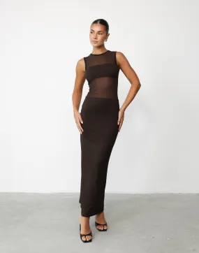 Cassius Maxi Dress (Chocolate)