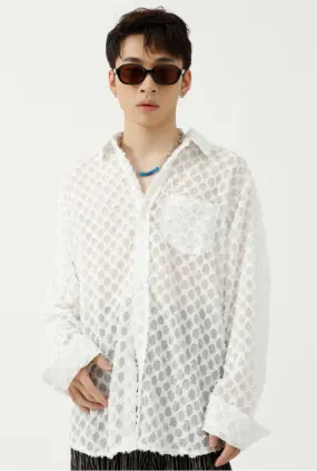 Checker Sheer Translucent Shirt