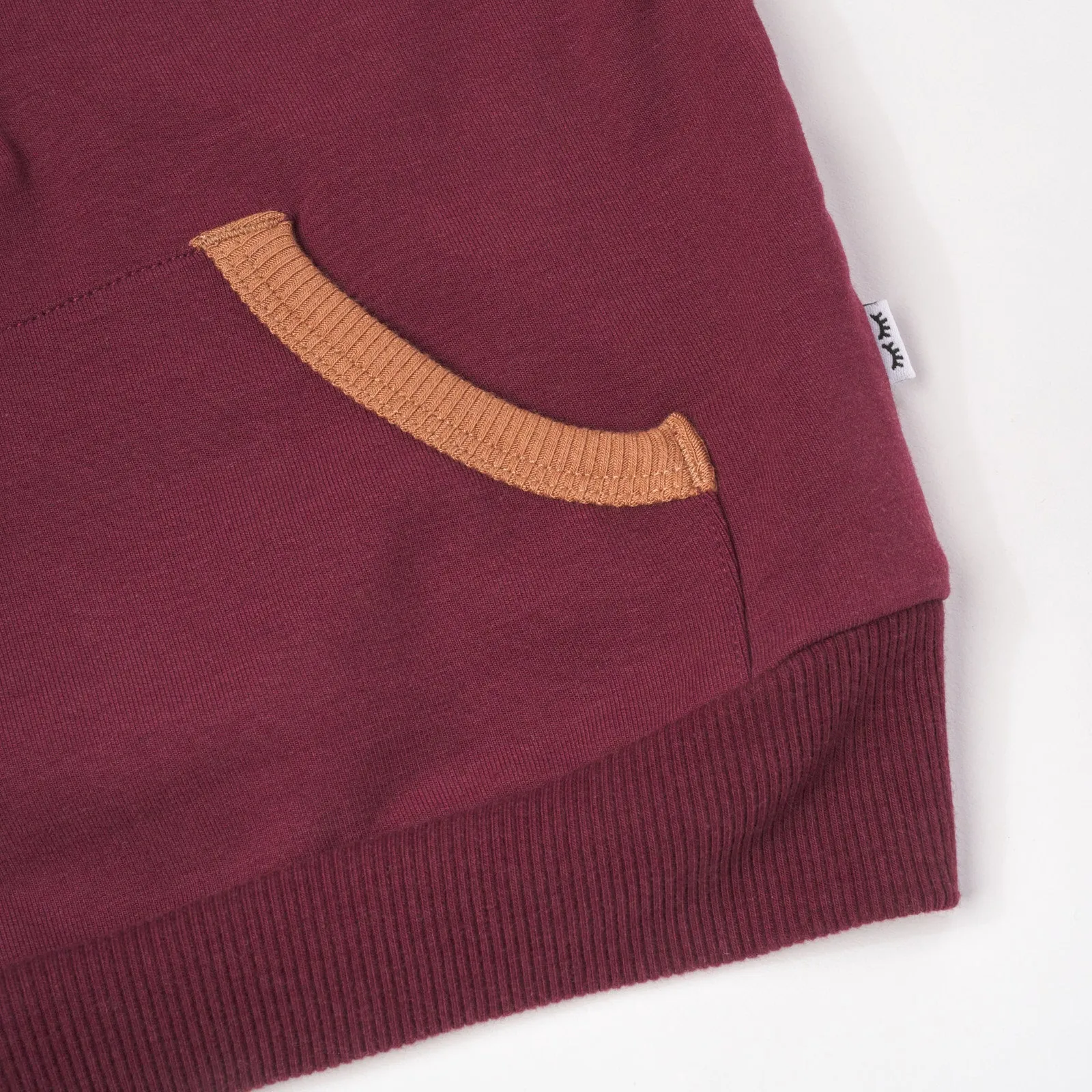 Classic Burgundy Henley Hoodie