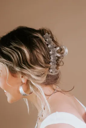 Clear Floral Hair Clip