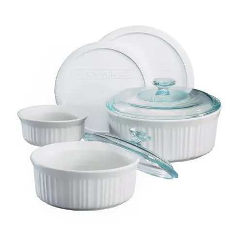 CorningWare French White 7-Piece Bake and Serve Set