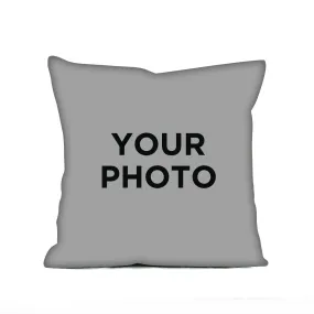 Custom Photo Eco Canvas Vegan Throw Pillow (Multicolored)