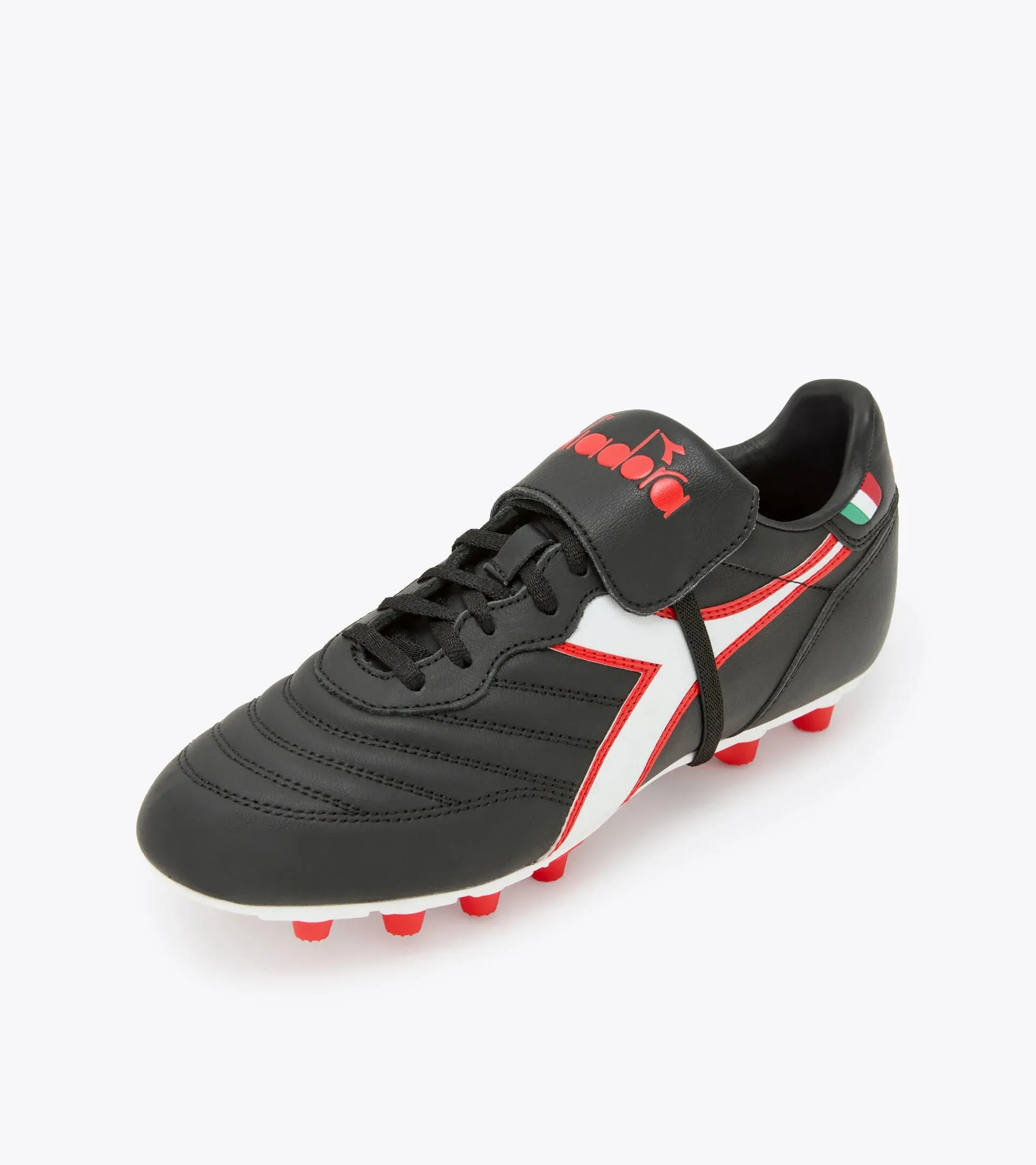 Diadora Brasil OG LT T MDPU Soccer Boots - Black/White/Milano Red