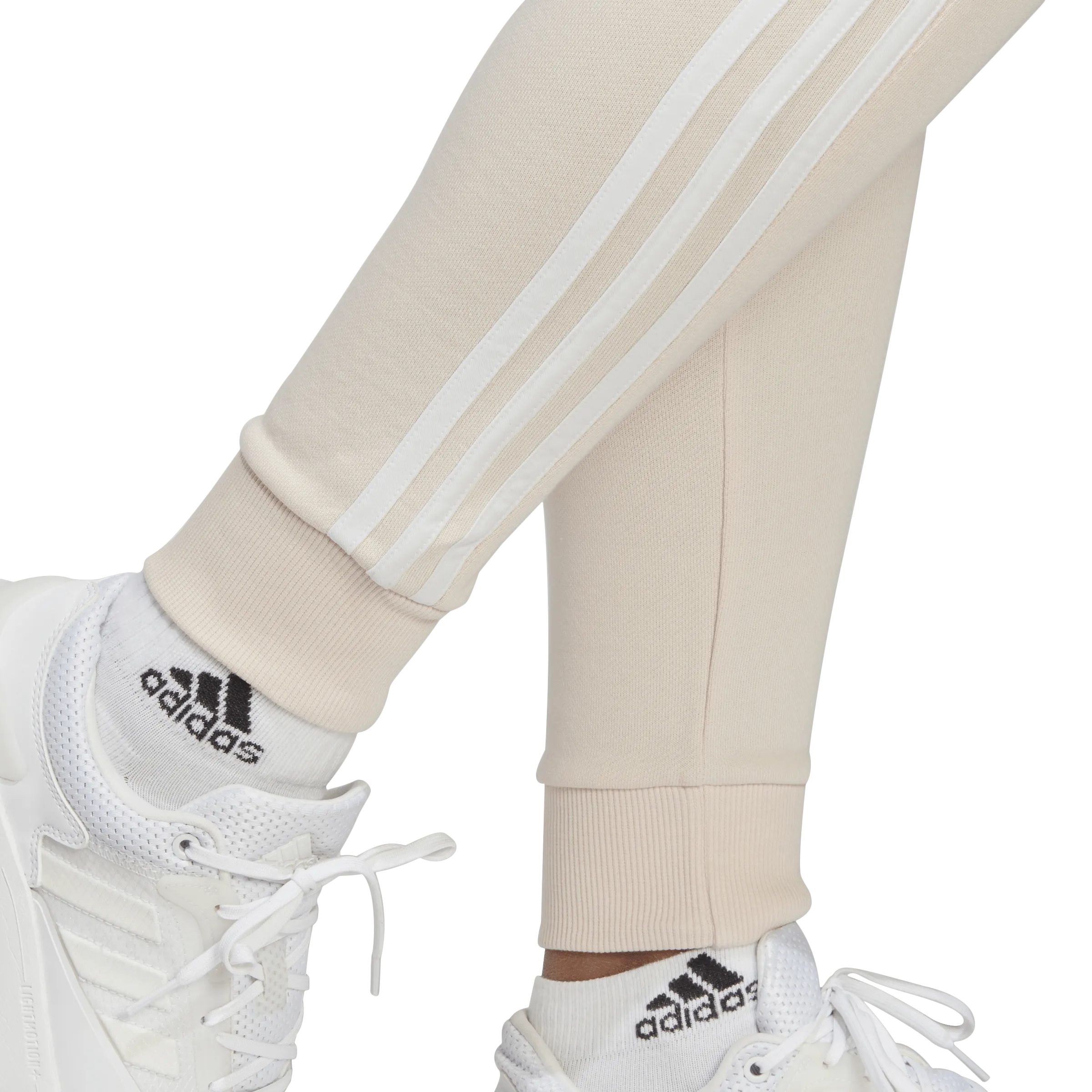 ESSENTIALS 3-STRIPES FRENCH TERRY CUFFED PANTS