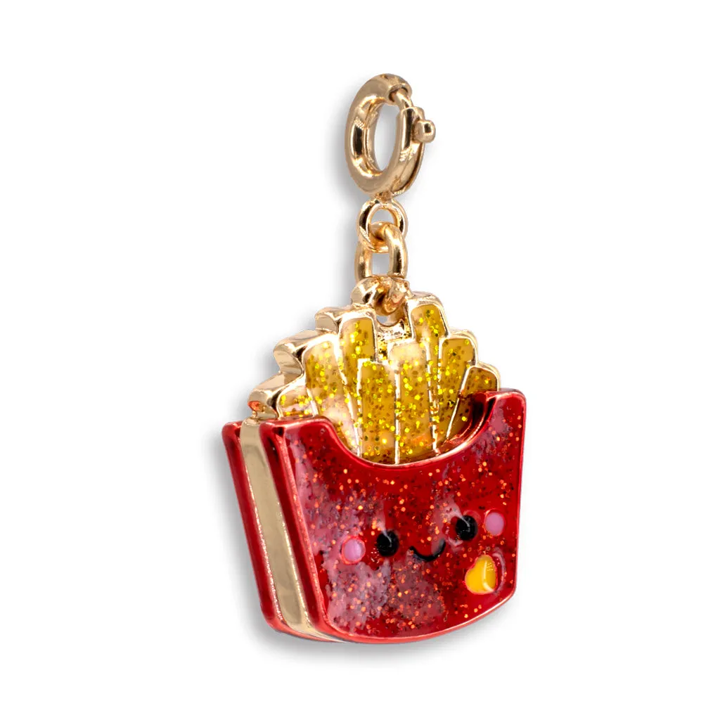 Gold Glitter French Fries Charm