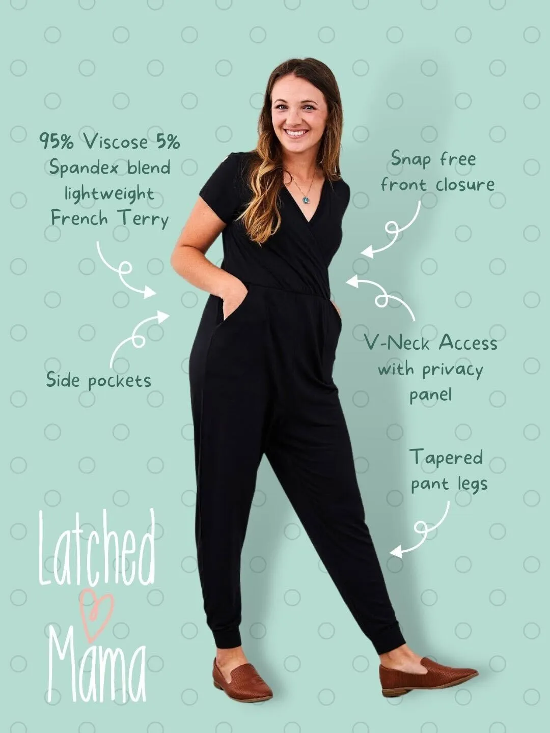 Latched Mama Play All Day Nursing Jumpsuit