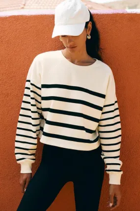 Line Up Stripe Sweatshirt