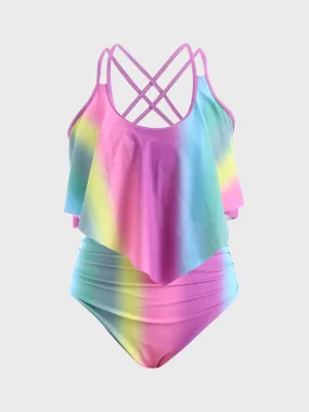 Midsize Rainbow Kiss 2-Piece Swimsuit