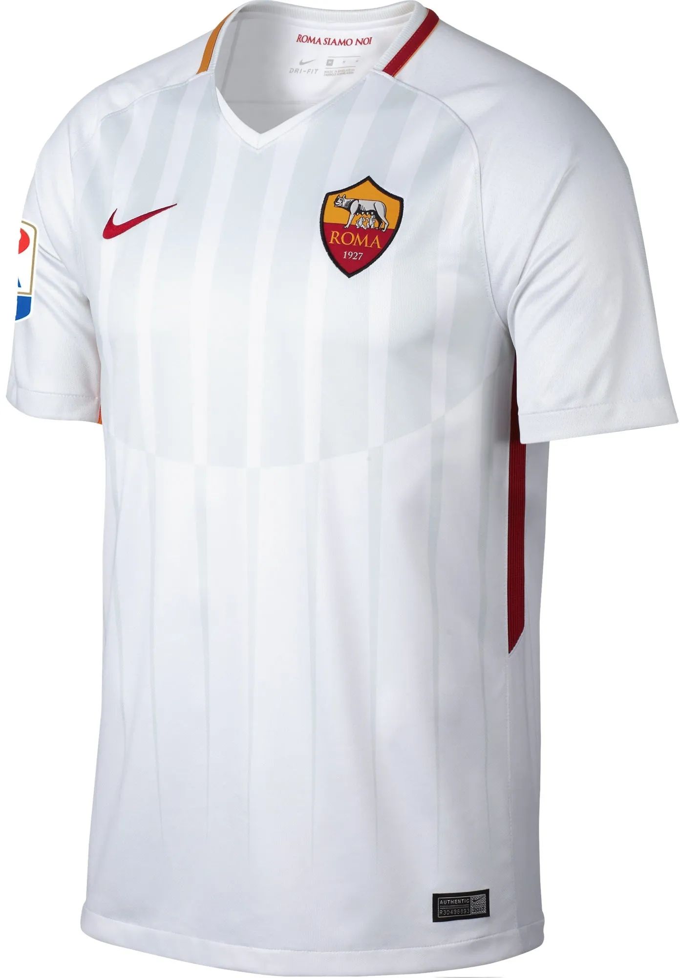 NIKE 847283-100 AS Roma Football Soccer Away Shirt 2017-18