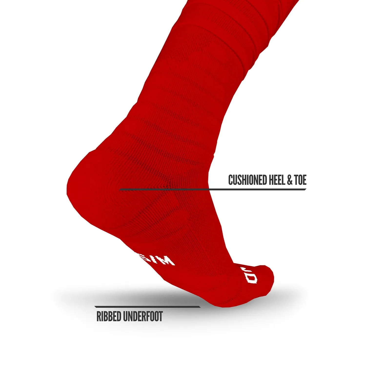 NXTRND XTD® Scrunch Football Socks Red