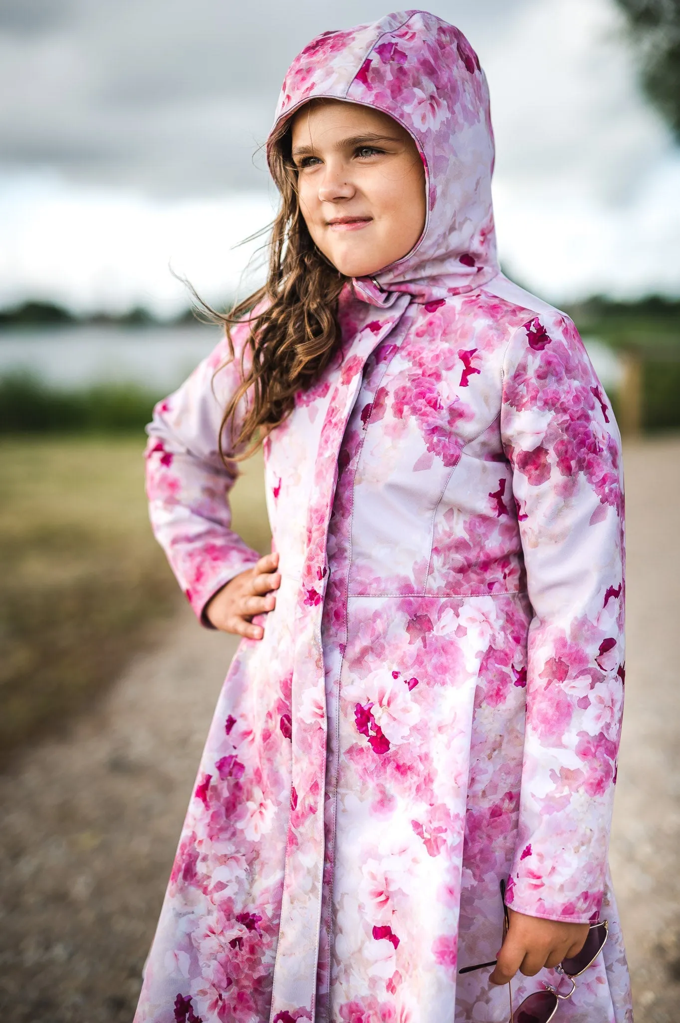 Pink Fit and Flare Coat for Girls | 'Sensual Pink'