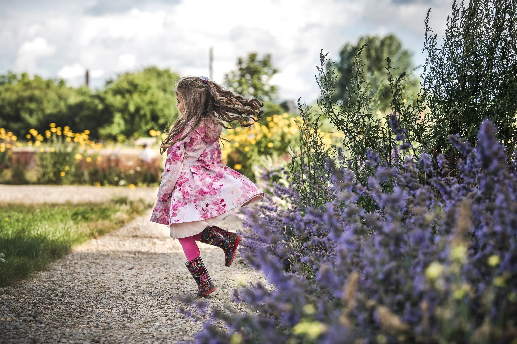 Pink Fit and Flare Coat for Girls | 'Sensual Pink'