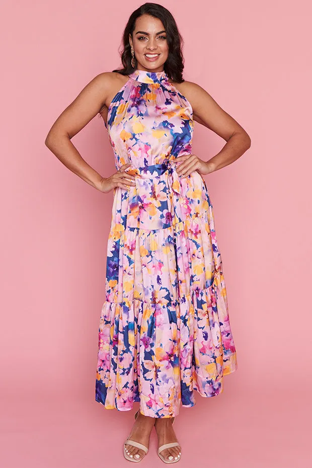 Piper Watercolour Rose Party Dress