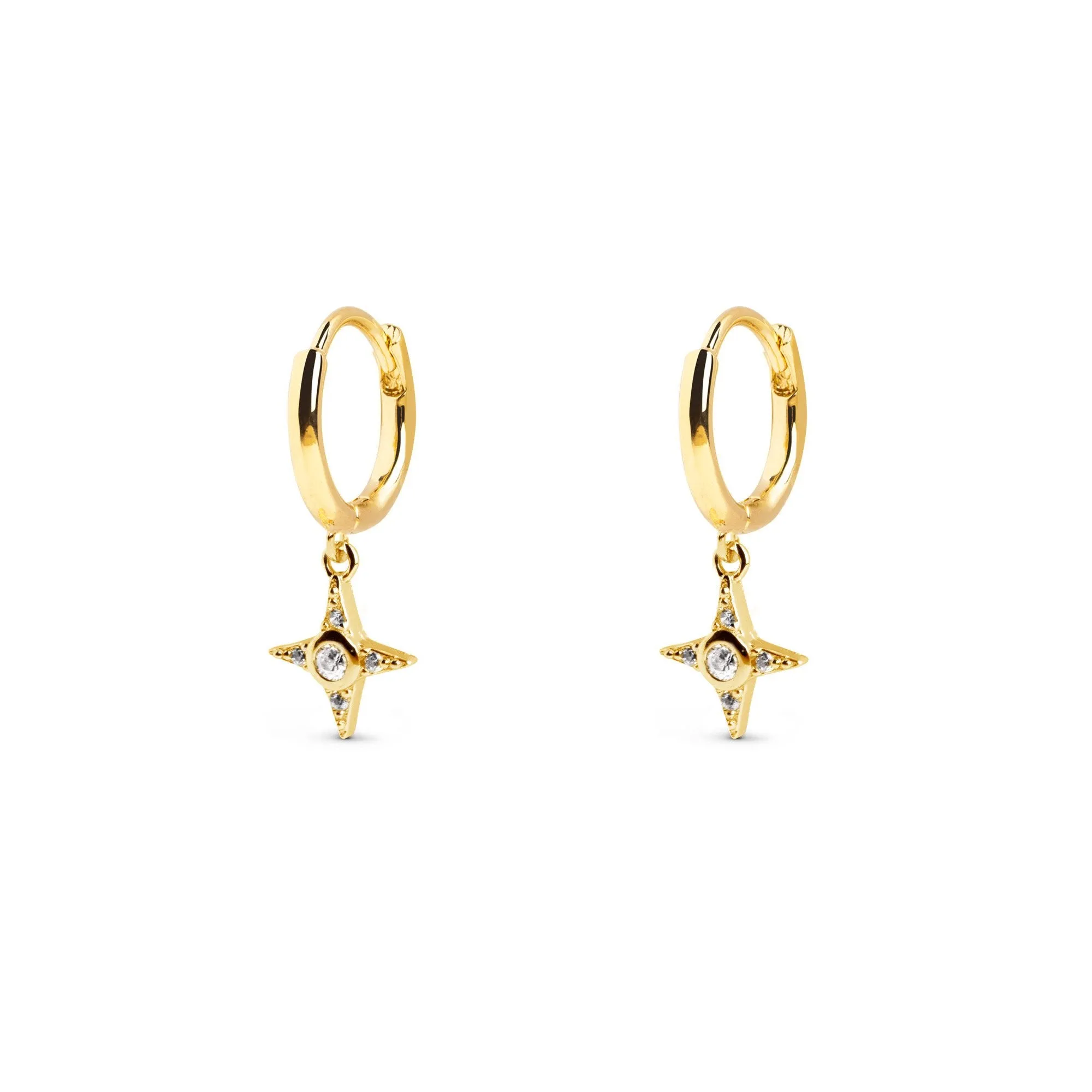 Shine Flare Gold Earrings