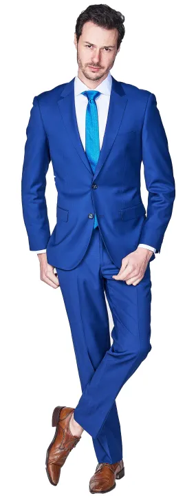 Slim Fit French Blue Two Piece Suit GB-188