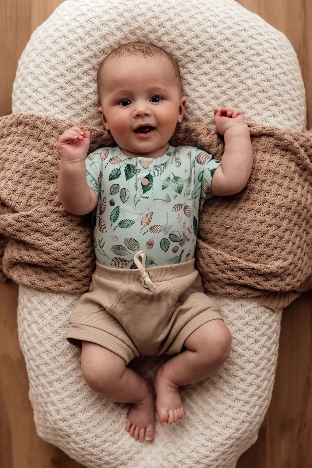 Snuggle Hunny Kids | Organic S/S Bodysuit - Daintree