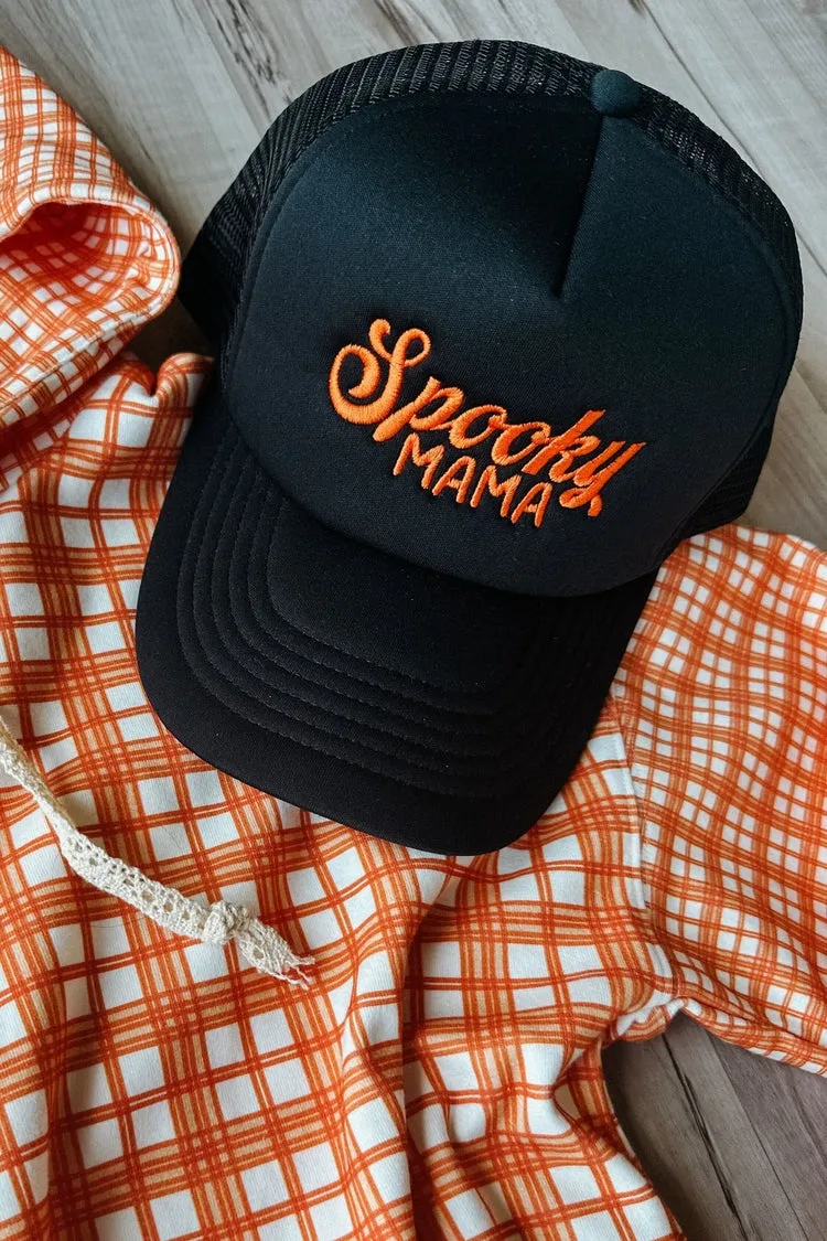 Spooky Mama Trucker Hat - Black