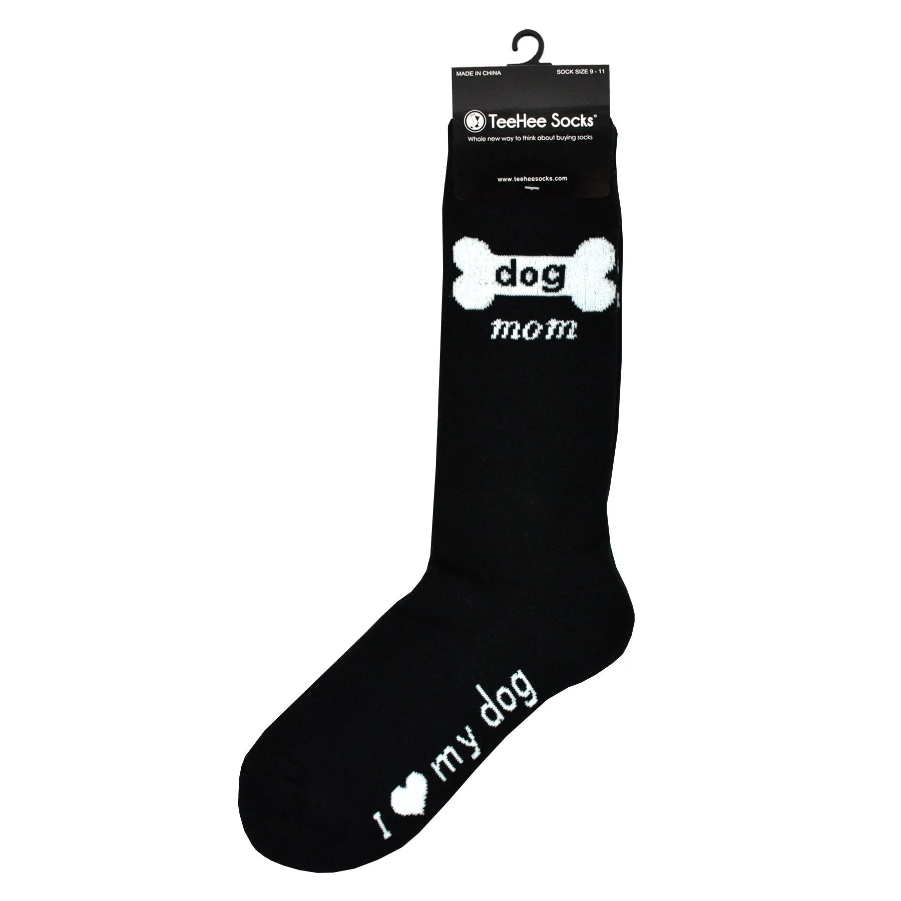 TeeHee Socks Women's Novelty Cotton Crew Dog Mom (W1417)