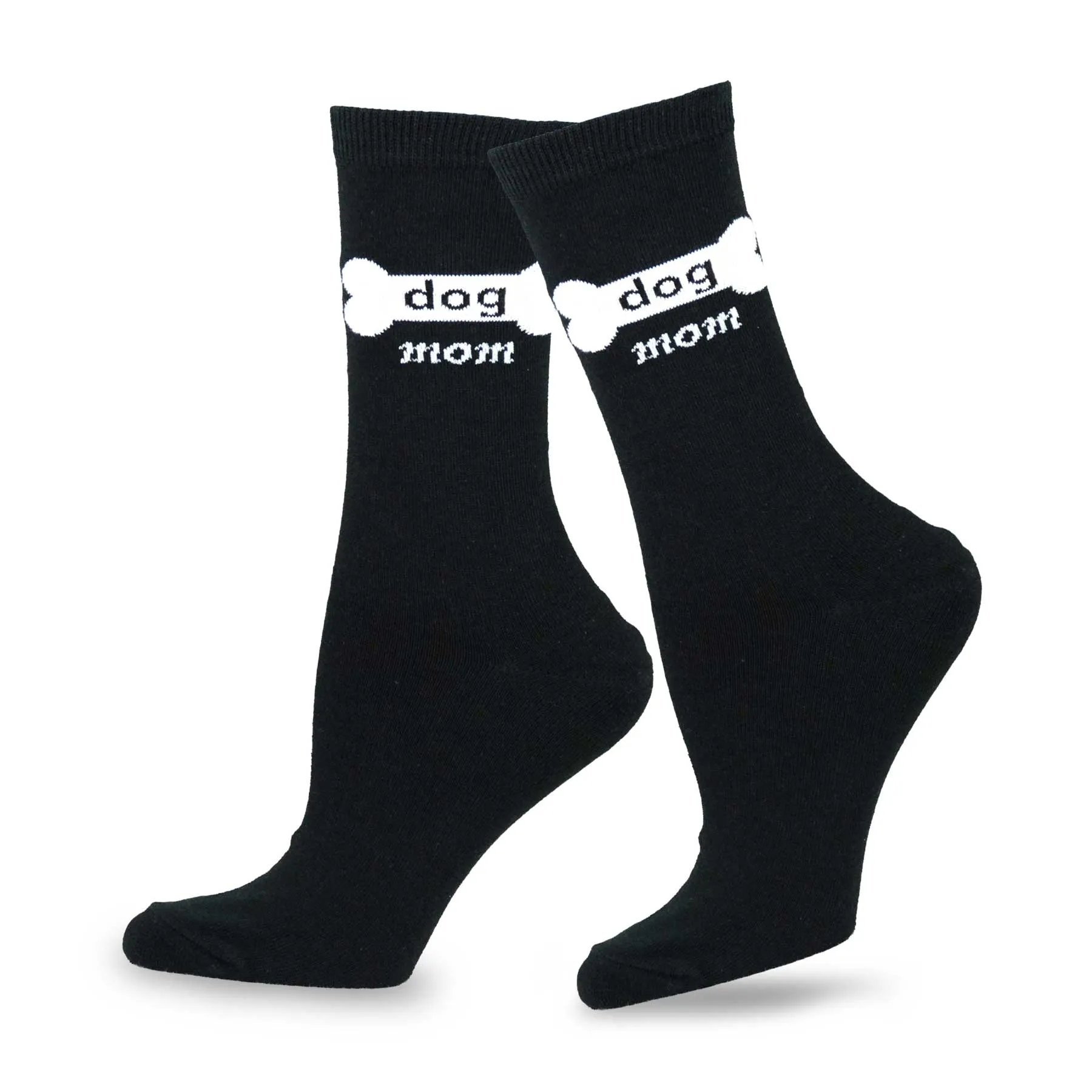 TeeHee Socks Women's Novelty Cotton Crew Dog Mom (W1417)