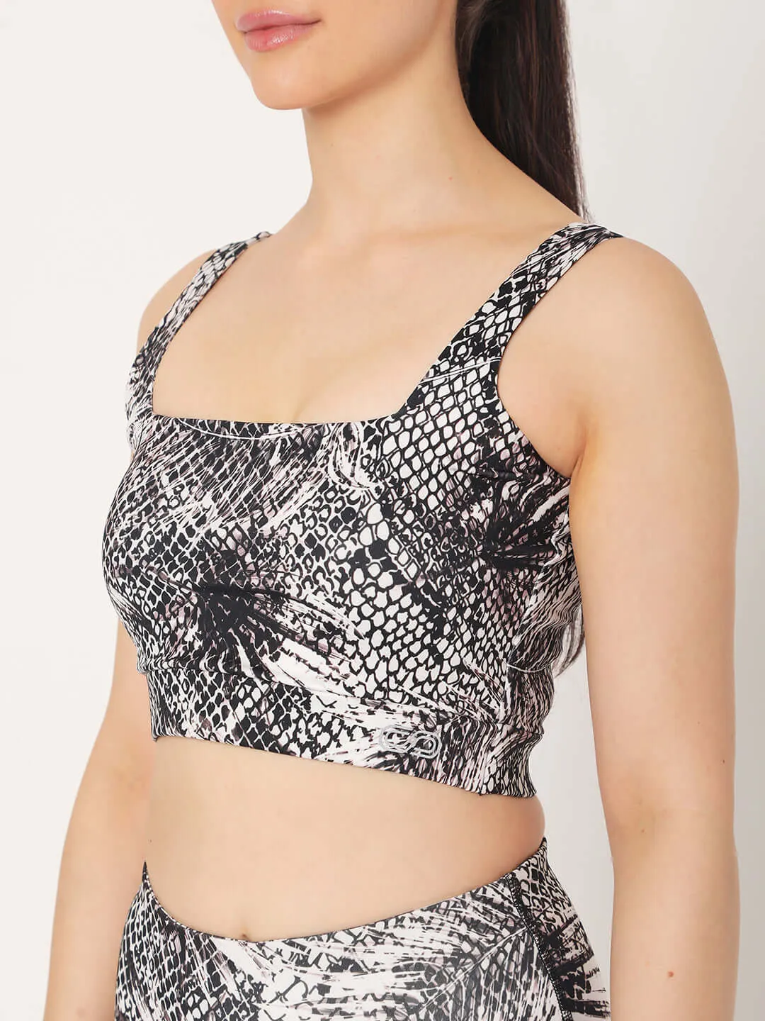 Tropical Animal Square Neck Sports Bra & Aura Leggings