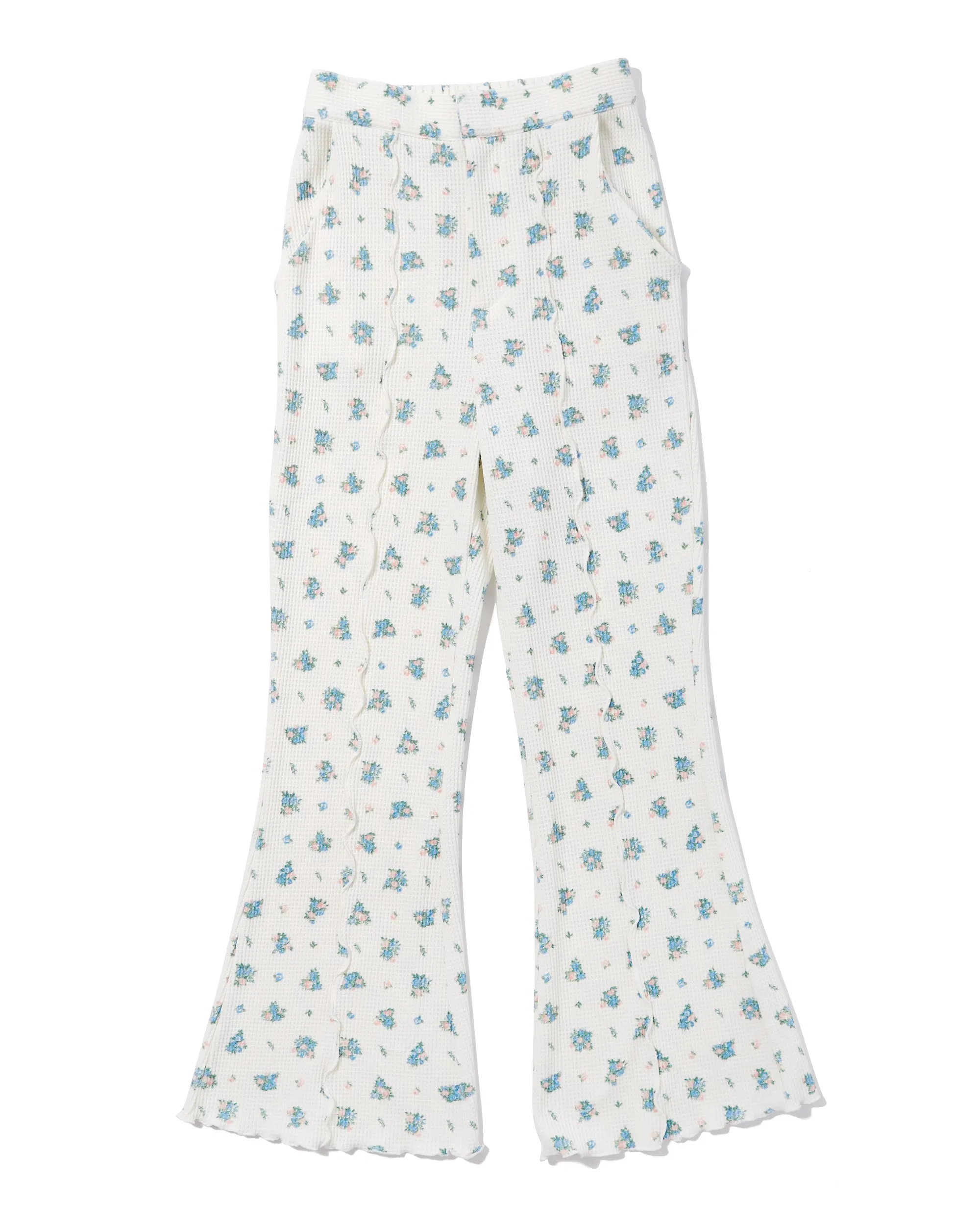 Waffle flare pants (Flower)