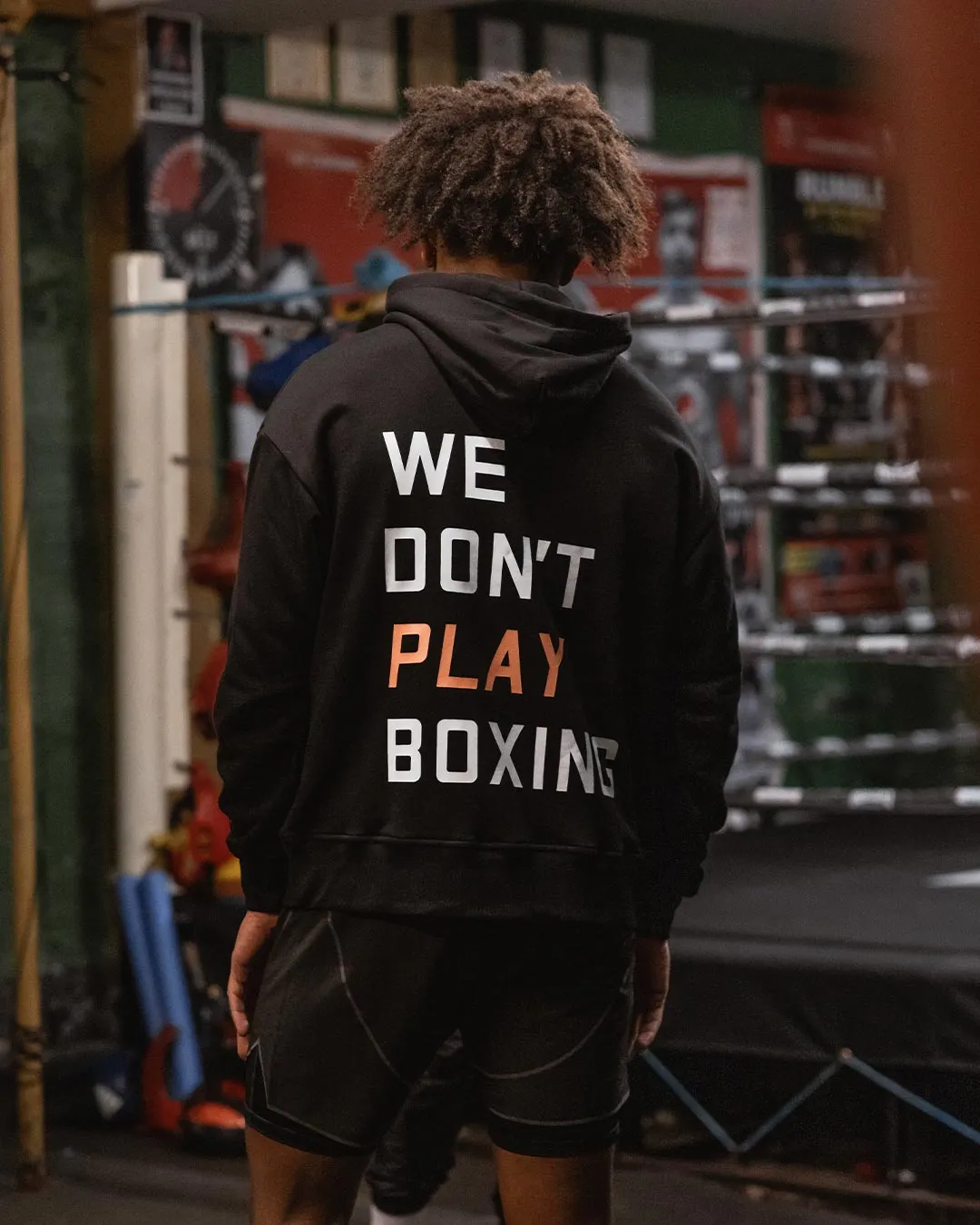 We Don't Play Boxing Oversized Hoodie - Black